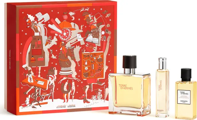 Hermès Terre d'Hermès Ανδρικό Αρωματικό Σετ: Pure Perfume 75ml & Pure Perfume Travel Size 12.5ml & After-Shave Lotion 50ml