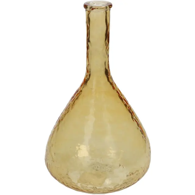 Βάζο Ώχρα Ανακυκλωμένο Γυαλί 15.2x15.2x25.4cm
