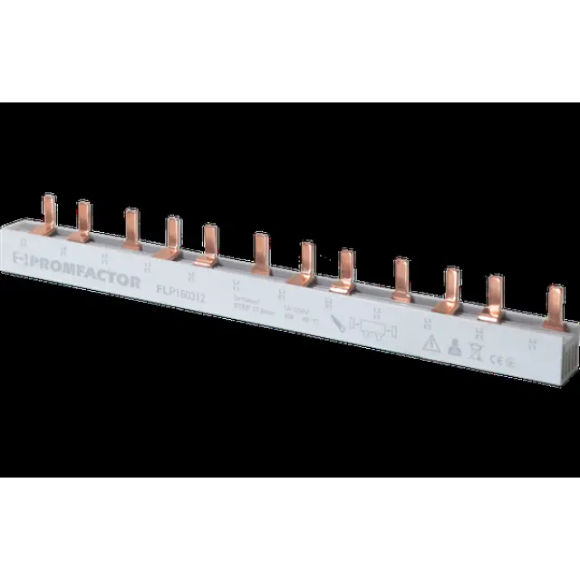 Busbar FLР 16мм2 100A 3P 12 modules PIN type