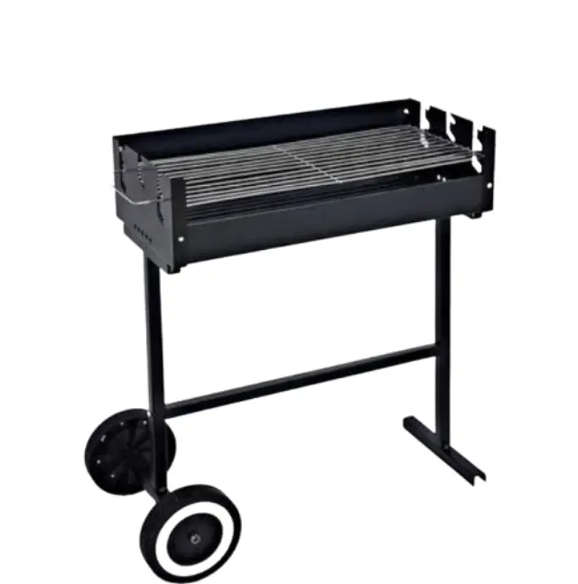 KMT Style Φορητή Ψησταριά Κάρβουνου για BBQ με Ροδάκια 59.5x24.5εκ. Μαύρη