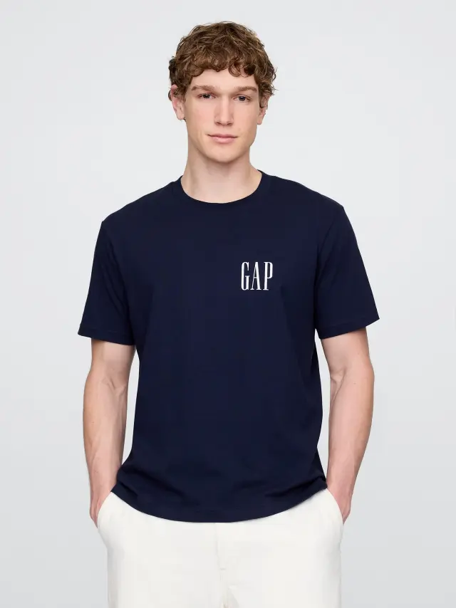 Ανδρική Μπλούζα Heavyweight με Λογότυπο navy uniform