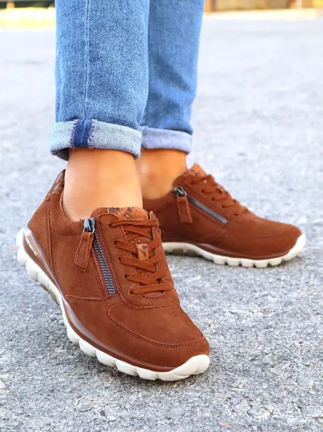 Gabor Sneakers Γυναικείο δέρμα Nubuck Καφέ GAB/76968 35-NEW WHISKY - 35,5 2