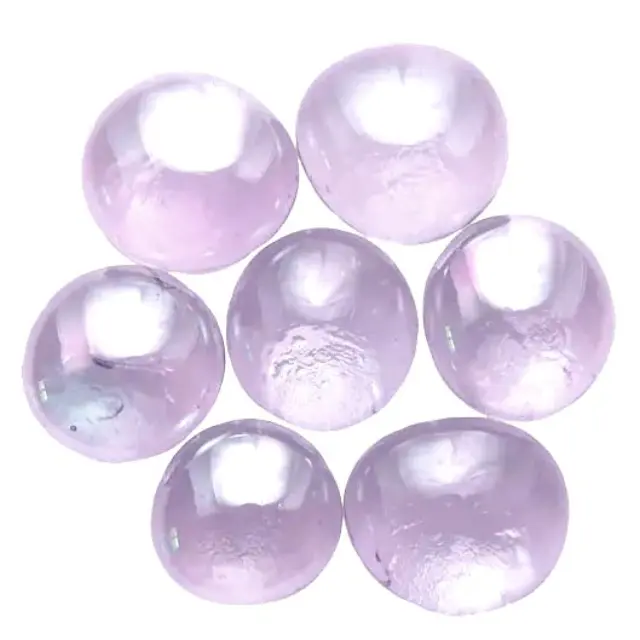 Γυάλινες Πέτρες Καμπουσόν - Lilac Iridescent - Ø15-20mm - 100gr