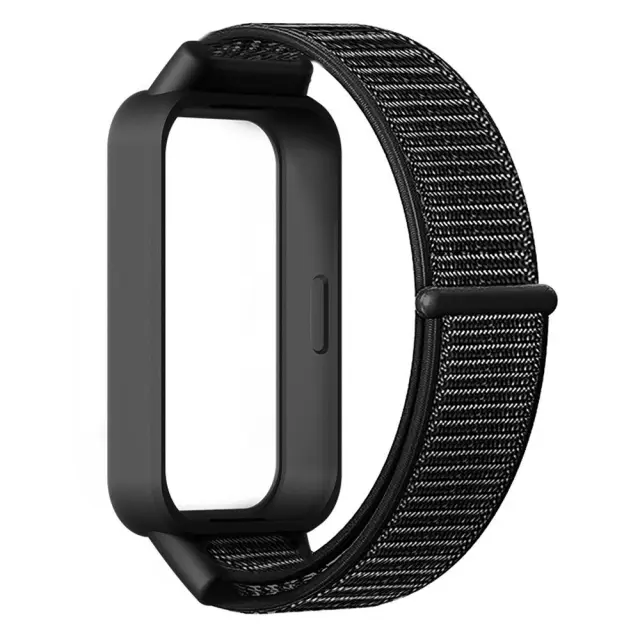 Nylon Λουράκι για Xiaomi Smart Band 3/9 Active-Black OEM 2