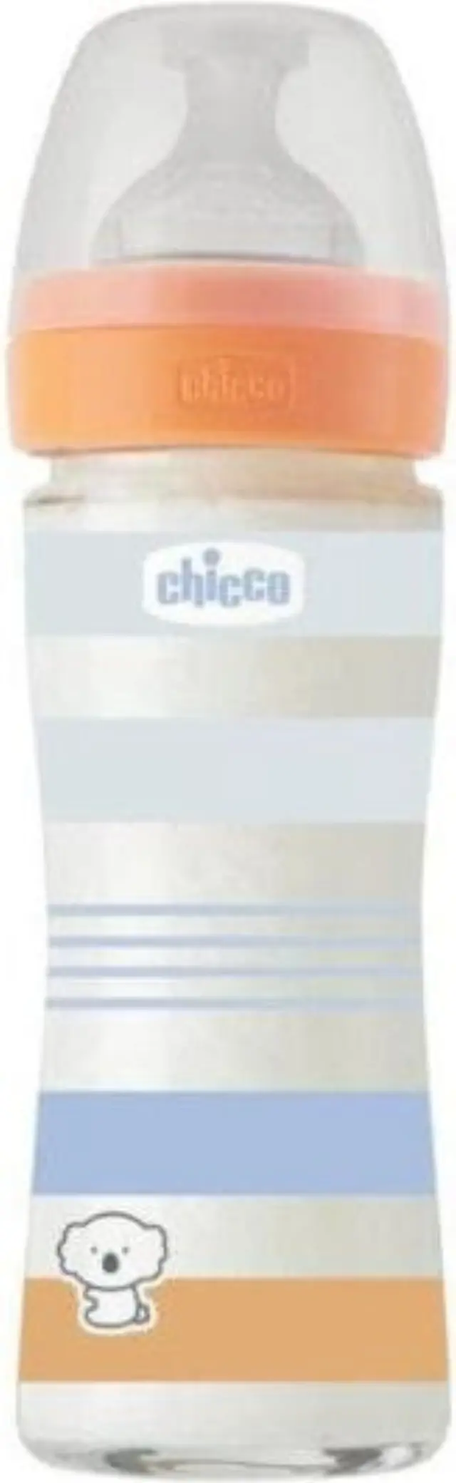 Chicco Γυάλινο Μπιμπερό Well Being Κατά των Κολικών με Θηλή Σιλικόνης 240ml για 0+ μηνών