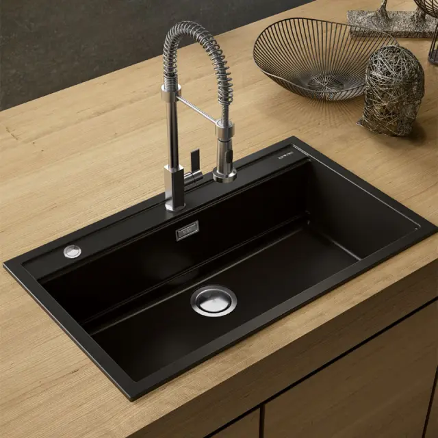 Νεροχύτης κουζίνας BEST 360 Black 86 ELLECI 86x51cm 2