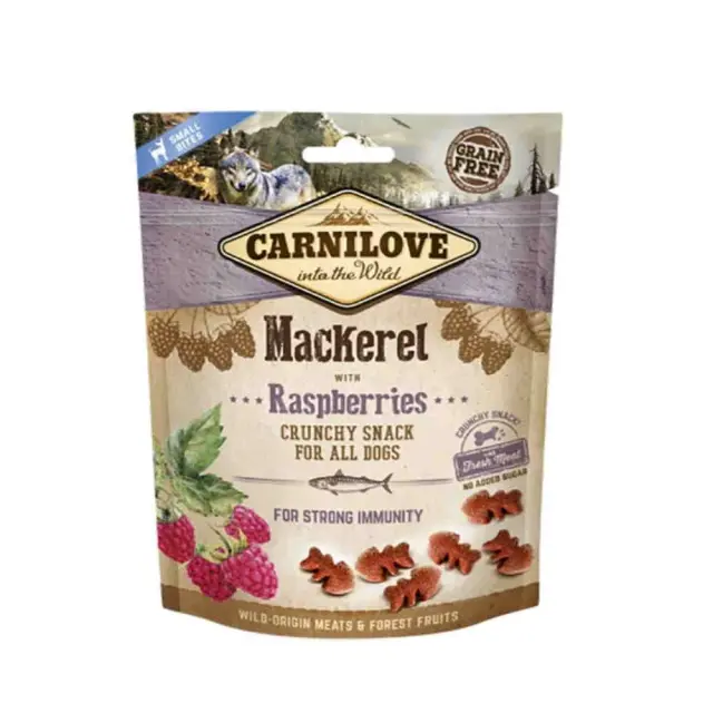 Carnilove Fresh & Crunchy Snack Σκύλου Mackerel with Raspberries 200gr Μονόχρωμο
