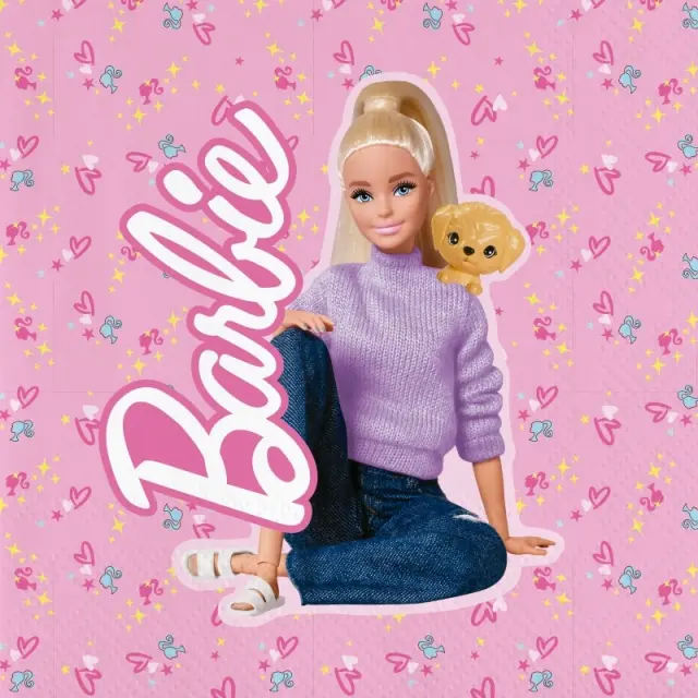 Χαρτοπετσέτες φαγητού 33εκ Barbie Sweet Life / 20 τεμ