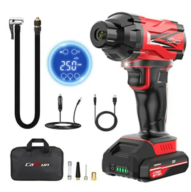 Τρόμπα Αέρος με ψηφιακή ένδειξη και φακό- Air Pump C1811 CARSUN 3