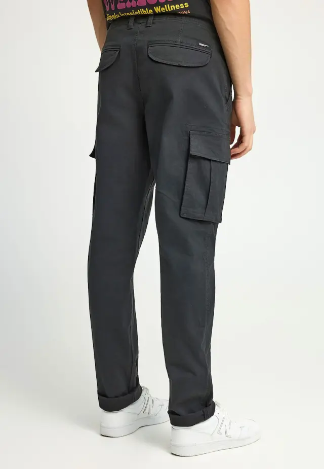 Funky Buddha Cargo Elastic Trousers in Regular Fit Black FBM013-002-02 - 40 2
