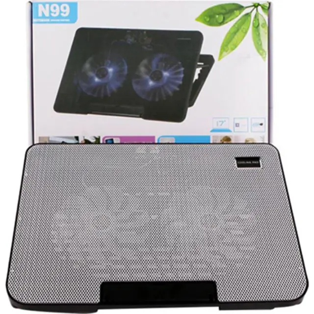 N99 Cooling Pad για Laptop έως 17" με 2 Ανεμιστήρες και Φωτισμό 2