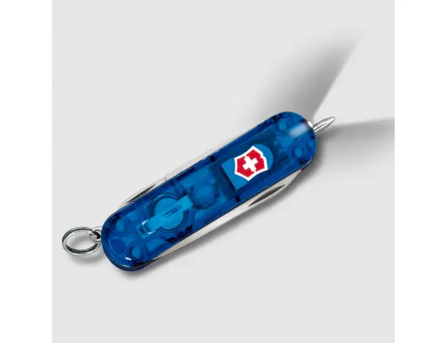 Ελβετικός Σουγιάς Victorinox Signature Lite με 7 λειτουργίες και μήκος 5.8cm - Blue Transparent0.6226.T2 2