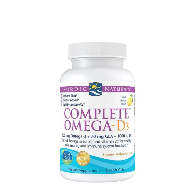 Nordic Naturals Complete Omega-D3 Lemon, 60 Softgels