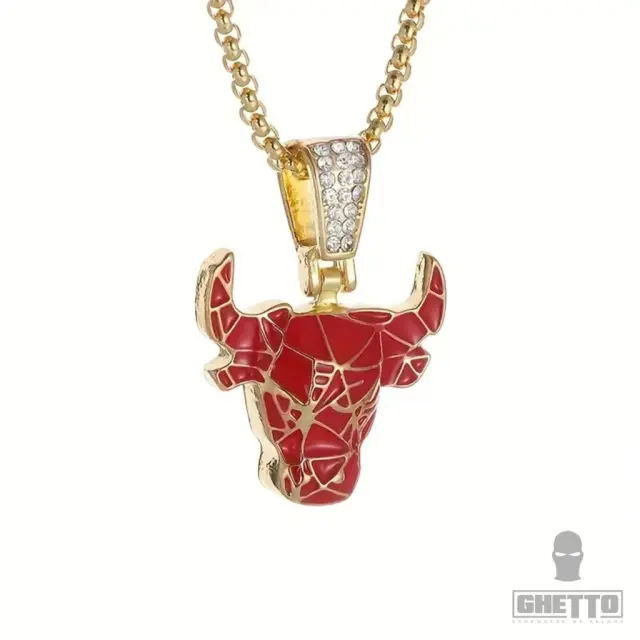 GHETTO Bull Necklace | Power Pendant Gold
