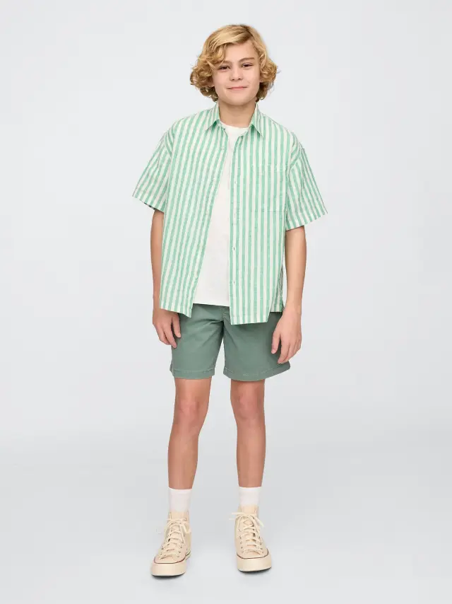 Παιδικό Relaxed Easy Σορτς Laurel wreath green