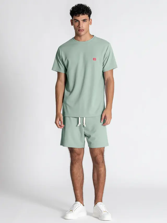 Gianni Kavanagh Aνδρικό GRID Casual Σετ (T-Shirt + Βερμούδα) – Green - M