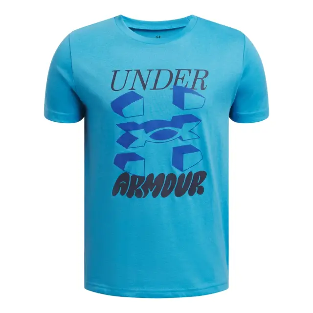 Under Armour Boy's Split Big Logo Shortsleeve T-Shirt Μπλε 1390003-452 (Under Armour) - XLarge