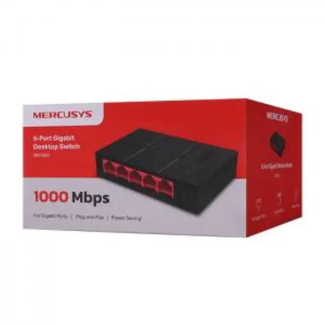 Mercusys 5-Port 10/100/1,000 Mbps Desktop Switch 2