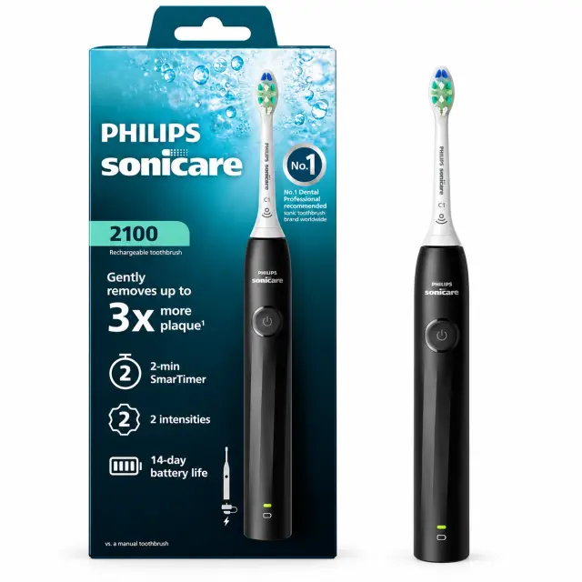 Philips Sonicare 2100 Series Ηλεκτρική Οδοντόβουρτσα Μαύρη