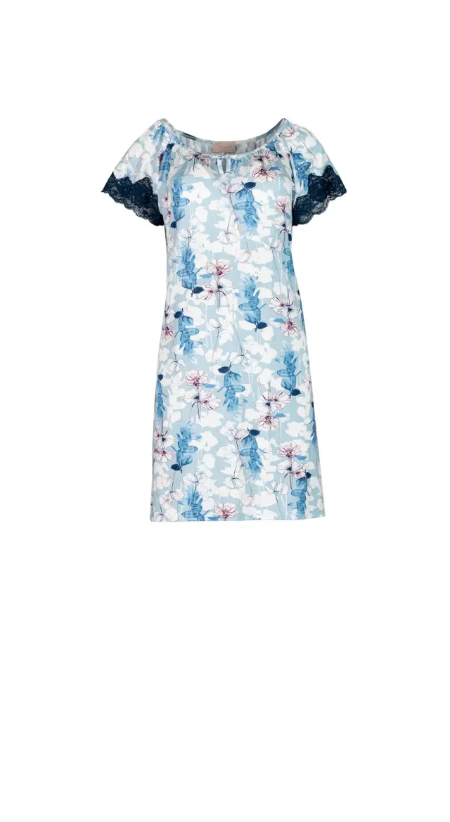 S752 - Type - NIGHTGOWN BLUE FLOWERS