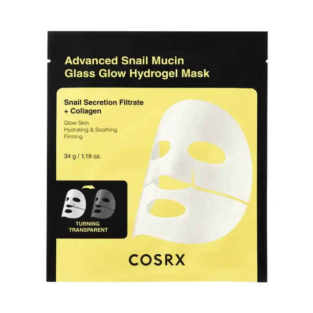 Cosrx Advanced Snail Mucin Glass Glow Hydrogel Mask Μάσκα Προσώπου για Λάμψη, 1τεμ
