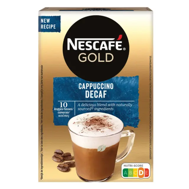 Nescafe Decaf Gold Cappuccino Στιγμιαίος Καφές 10x12.5g