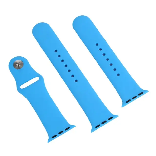 Λουράκι Σιλικόνης Smooth Silicone Band Με Μικρό Και Μεγάλο Λουράκι Για Apple Watch 44/45/46/49mm - Μπλε OEM