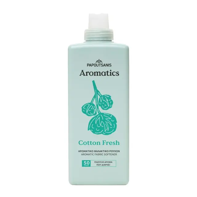 Papoutsanis Aromatics cotton feel Μαλακτικό Ρούχων, 50μεζούρες (1000ml)