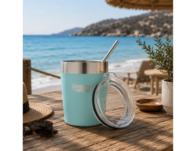 Ποτήρι Θερμός Cruiser Healthy Human με χωρητικότητα 354ml και διατήρηση θερμοκρασίας 12h ζεστό / 24h κρύο - Neo Mint 12OZ - Neo Mint