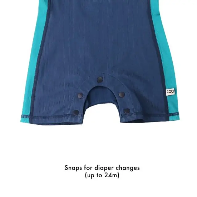 Zoocchini Κοντομάνικο Surf Suit με Στάμπα Walrus/Dark Blue ZOO12803 3