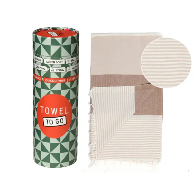 Towel To Go Palermo Πετσέτα Θαλάσσης - Hammam Brown