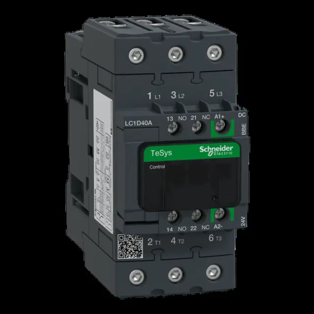 Contactor TeSys Deca, 3P, 40 A, 440 V, IP20, 24 V DC