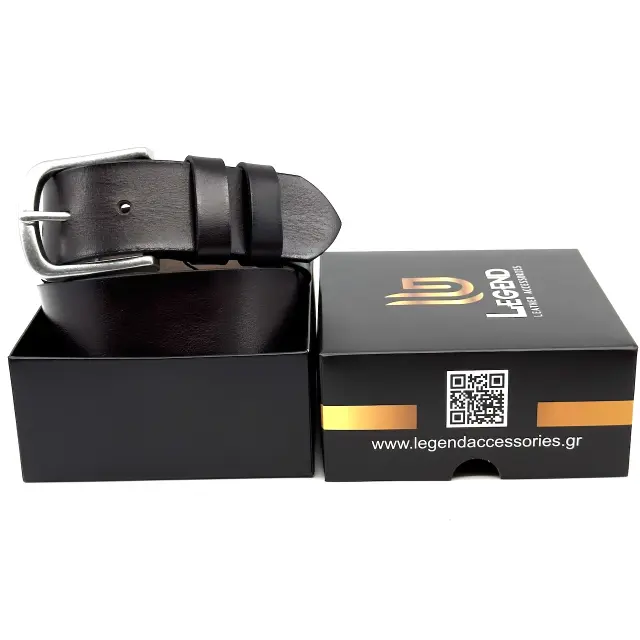 Καφέ Δερμάτινη Ζώνη Full Grain 4 cm 3