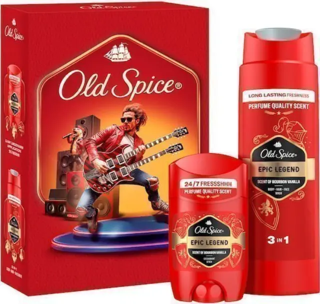 Old Spice Xmas Promo Music Epic Legend Αποσμητικό Στίκ 50ml & Αφρόλουτρο & Σαμπουάν 250ml