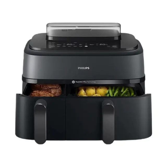 Philips Air Fryer Ovi Ultra Dual 5000 NA550/00 9L 2750W Black (001895060000)