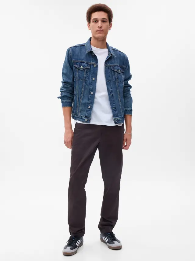 Καφέ Modern Khakis Σε Γραμμή Slim Fit με GapFlex brown noir - 30X32