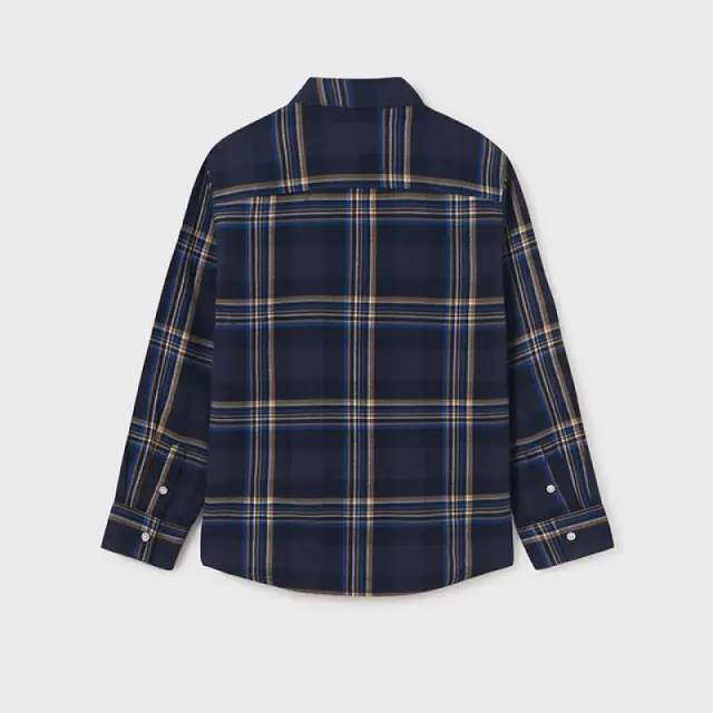 Junior 10 έως 18 ετών Πουκάμισο καρό Better Cotton ναυτικό μπλε 3