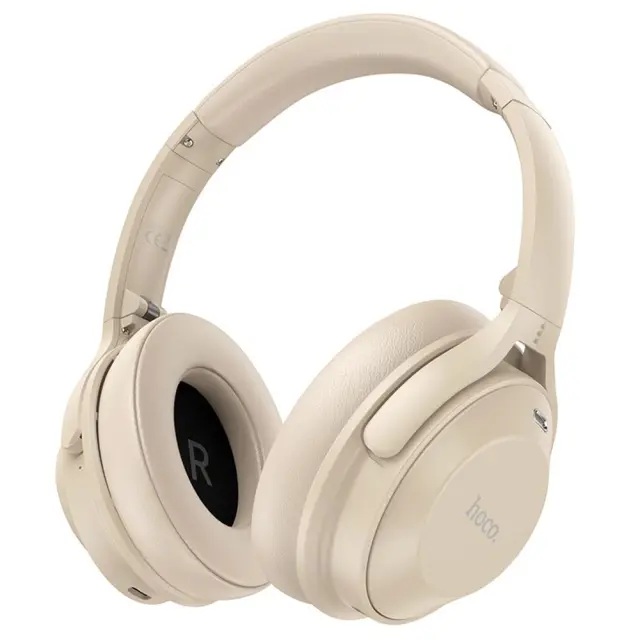 Hoco W37 Ασύρματα/Ενσύρματα Over Ear Ακουστικά με 46 ώρες Λειτουργίας Χρυσά