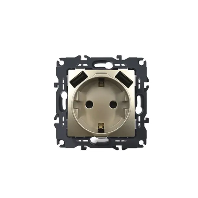 PRIME ΠΡΙΖΑ ΣΟΥΚΟ ΑΣΦΑΛΕΙΑΣ MAT ΣΑΜΠΑΝΙΖΕ 2P+E 16A 250VAC & 2 USB 5VDC 3.1A IP20 / 1000116304