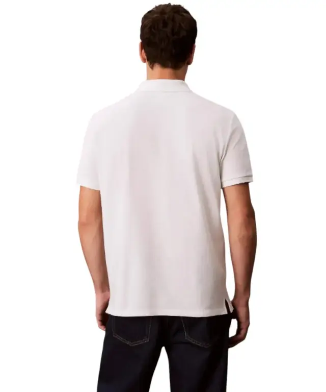 Calvin Klein - Ανδρική Μπλούζα Κοντομάνικη Polo Monogram Pique Plein Air Regular Fit LV040EM269-YAF Λευκό 2