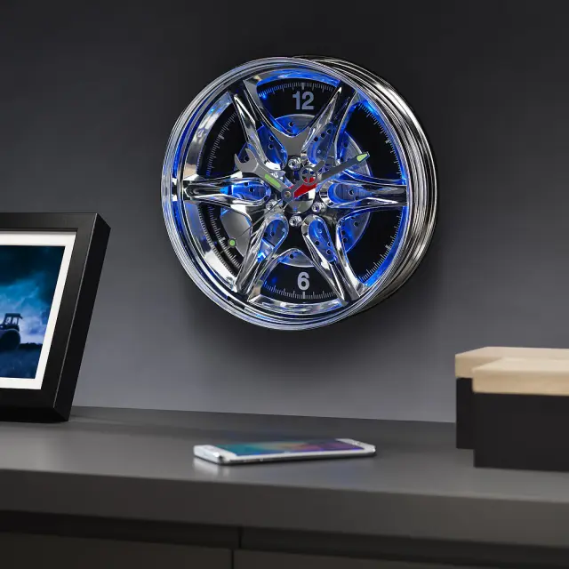 The Source LED Wheel Rim Clock / LED Ρολόι Τοίχου Τροχός 2