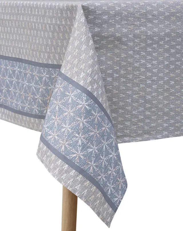 Τραπεζομάντηλο 140x140 Beauty Home Mint Art 8487 Μπλε-Γκρι 50% Βαμβάκι-50% Πολυέστερ 2