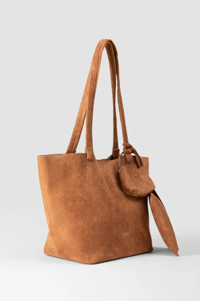 Γυναικεία suede tote τσάντα 2