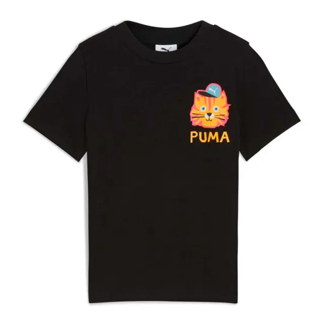 Puma Boy's Moody Cat Graphic Tee Μαύρο 632205-01 (Puma)