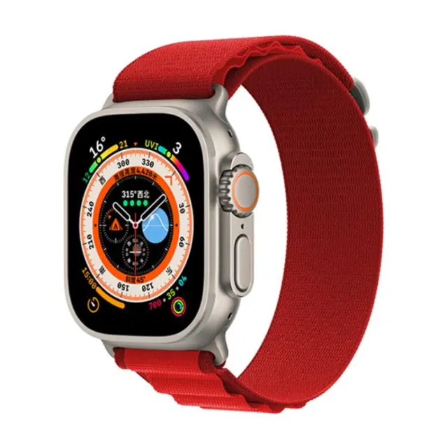 Nylon Λουράκι για Apple Watch 38/40/41/42(Series 10/11/12)mm- Red OEM 2