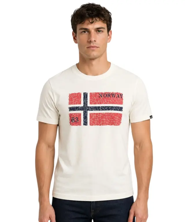 Norway Nautical School - Ανδρικό T-shirt Κοντομάνικο 866020-WHITE Λευκό