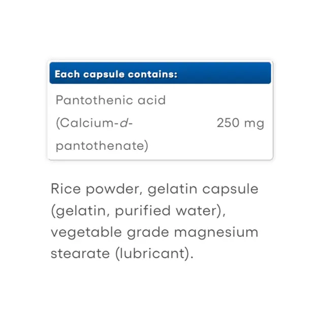 Natural Factors Panthothenic Acid 250 mg 2