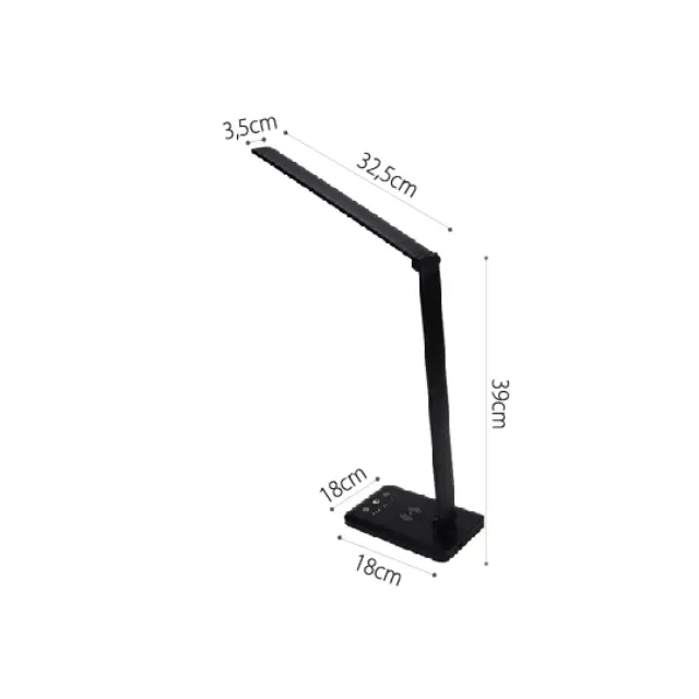 InLight Επιτραπέζιο φωτιστικό LED 7W 3CCT (by touch) σε μαύρο χρώμα D:39cm (3045-BL) 2