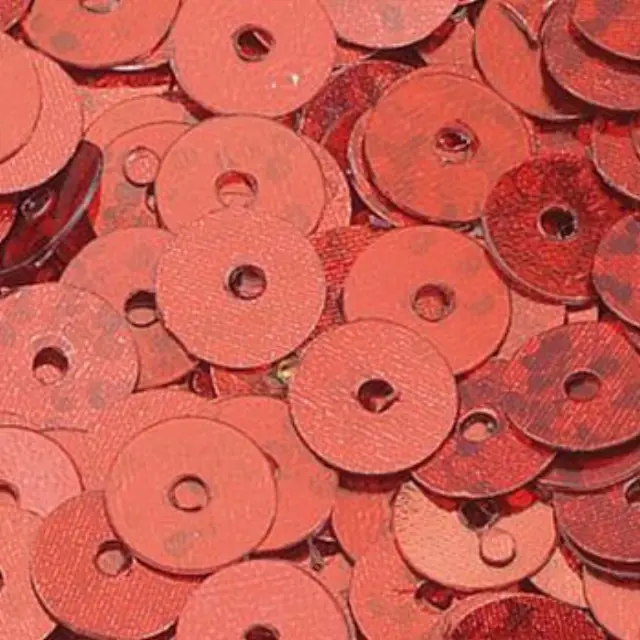 Πούλια Στρογγυλή Flat Ø6mm - Red Hologram 10gr (~1000τεμ)