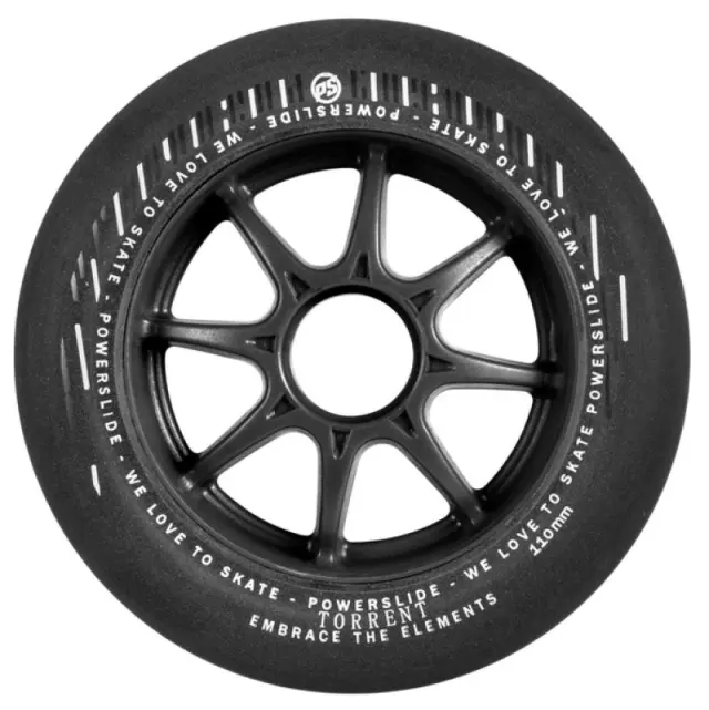 Powerslide Torrent Rain 110χιλ./84Α-70A Ροδάκια - Μαύρο